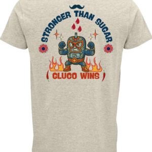 Camiseta algodón orgánico GLUCO WINS